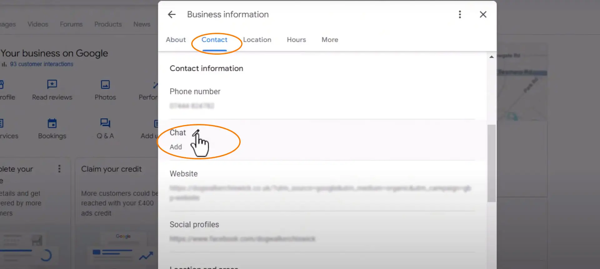 Step-by-Step Guide to Access Google Business Profile Settings for WhatsApp & SMS Messaging