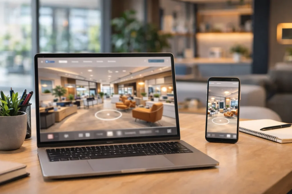  Best virtual tour website on laptop and mobile with immersive layout