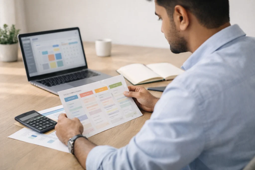 goal-based social media marketing strategy with KPI planning