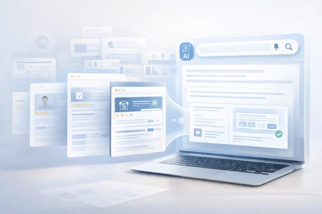 Trustworthy SEO content flowing into AI search and answer results