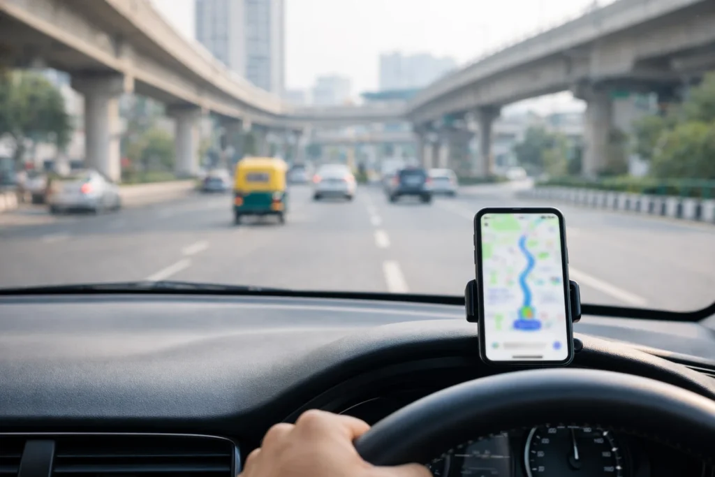 Google Maps updates improving navigation in a modern city
