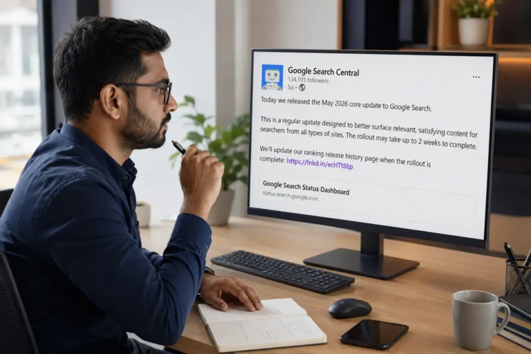 Indian SEO expert reviewing google may update impact