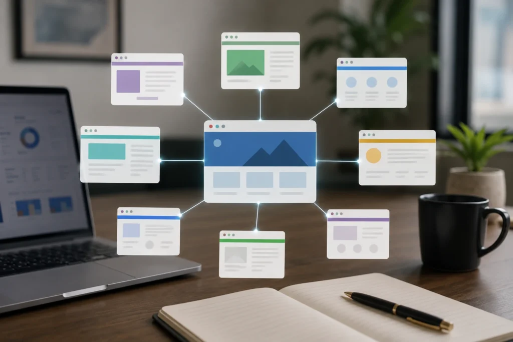 What are backlinks shown as website connections