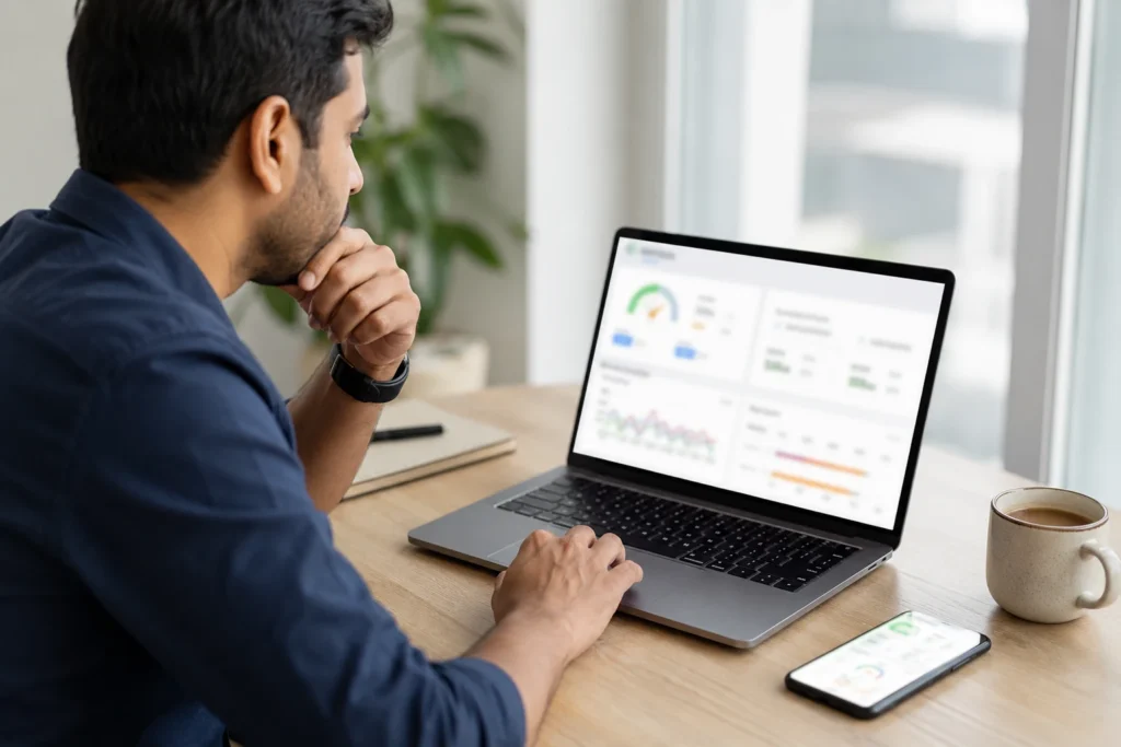 Google page speed score compared with real user data