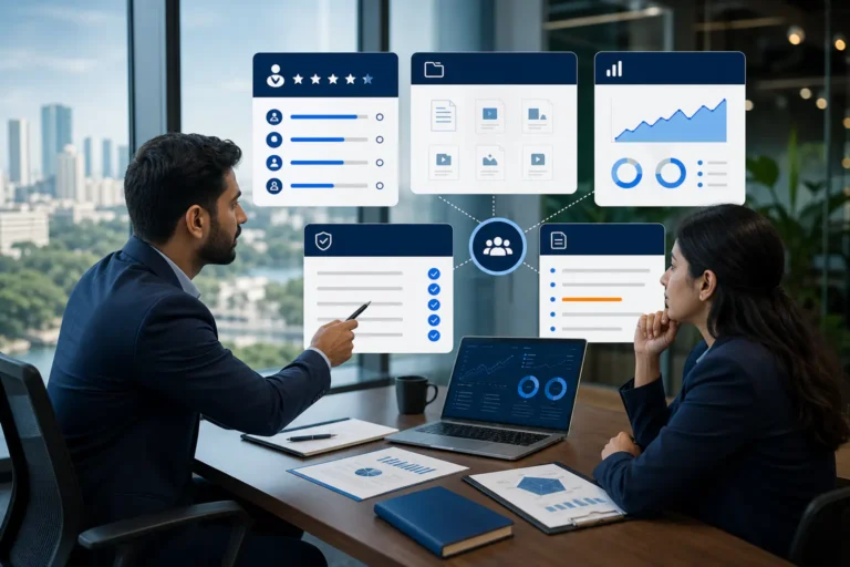 Digital marketing agency evaluation meeting using evidence, measurement and ownership criteria